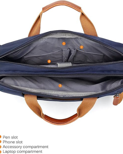 CoolBELL Convertible Backpack Messenger Shoulder Bag Laptop Case Handbag Business Briefcase Multi-Functional Travel Rucksack Fits 15.6 Inch Laptop for Men/Women (Blue)