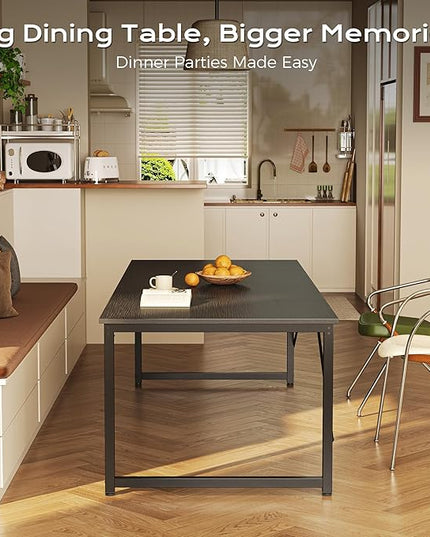 PRAISUN 63 X 29.5 Inch Computer Desk with Deeper Desktop, Gaming Office Writing Work Desk for Home Office, Study, Bedroom, Work from Home, Metal Frame, Black
