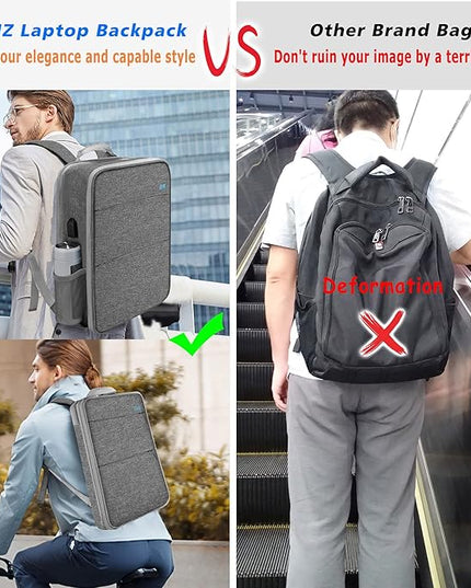 ZINZ Slim & Expandable Laptop Backpack Water Resistant Travel Backpack Compatible with MacBook Air/Pro 13-14 inch XPS 13 Surface 13.5" and Most 13-14 inch NoteBooks,G01Y01