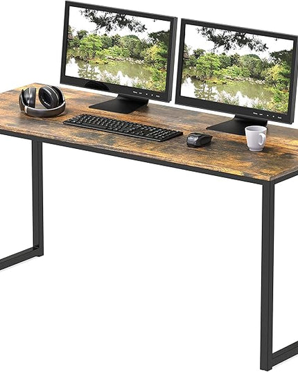 SHW Mission 48-Inch Home Office Computer Desk, Rustic Brown