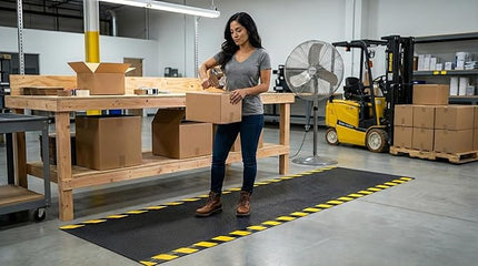 Rhino Mats, Anti-fatigue Mat Industrial, Ergonomic Safety Yellow Floor Mat, 2’ x 3’, Non-Slip Workstation Industrial Floor Mat for Back Pain