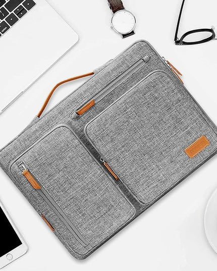 MOSISO 360 Protective Laptop Case 16 inch, 15-15.6 inch Laptop Sleeve Compatible with MacBook Pro 16, HP, Acer, Dell, Lenovo, ASUS, Side Open Carrying Case with 4 Zipper Pockets&Handle, Gray