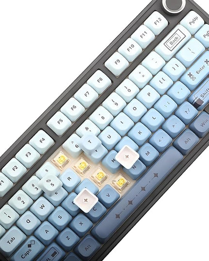 134 Keys MOA PBT Keycaps Set for Cherry Gateron MX Switches Mechanical Keyboard Key Cap (Gradient Blue)