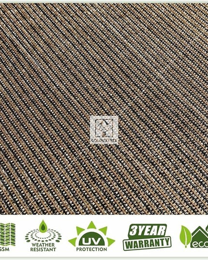 ColourTree Customized Size 6' Black and White Fence Screen Privacy Screen Heavy Duty Cable Zip Ties Included