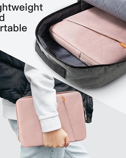 JETech Laptop Sleeve for 13-14Inch MacBook Air/Pro (M5/M4/M3/M2/M1) 2020-2025, 13-13.6 Inch Notebook, Waterproof Shock Resistant Bag Case with Accessory Pocket (Rose Gold)
