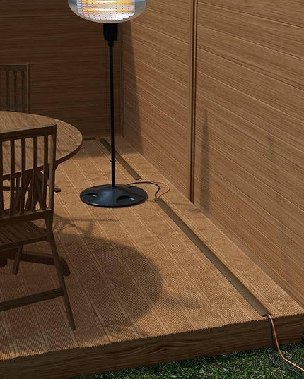 D-Line 6ft Floor Cord Cover, Cable Protector, Hide Extension Cords, Protect Cords, Prevent Cable Trips, Heavy Duty Cord Hider - Cable Cavity = 0.63" (W) x 0.31" (H) - Brown