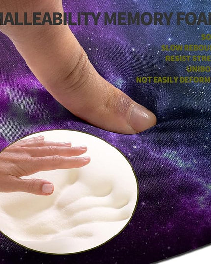 Hokafenle Ergonomic Mouse Pad Wrist Support, Terraced Slope Carpal Tunnel Wrist Pad for Mouse with Unibody Memory Foam, Wrist Rest Pain Relief Mousepad (Galaxy, 11.8x7.9 in)