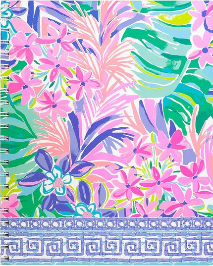 Lilly Pulitzer Large Hardcover Spiral Notebook, 11" x 9.5" with 160 College Ruled Pages, It Was All A Dream