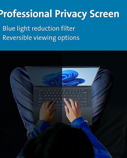 Kensington MagPro™ Magnetic Laptop Privacy Screen 15.6 inch, Removable 16:10 Laptop Privacy Filter Shield, Anti-Glare, Blue Ray Reduction, Compatible with HP/Dell/Acer/Asus/Lenovo (K55255WW)