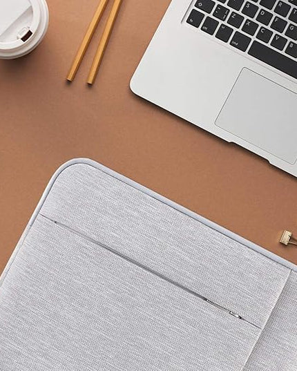 Lacdo Laptop Sleeve Case for 14-inch MacBook Pro M5/M4/M3/M2/M1 Chips Pro Max A3434 A3112 A3401 A3185 A2992 A2918 2025-2021, Water-Resistant Computer Bag MacBook Bag Case with Accessory Pocket, Gray
