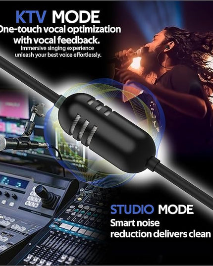 USB-C in-Ear Wired Headphones,Earbuds，3-Year Warranty, with high-Fidelity Sound Card, 5-Mode Audio, Low-Latency Gaming, KTV Vocal Enhancement, for iPhone 15/16/17, for Samsung S25/S24/S23/S22