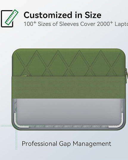 Smatree Laptop Sleeve for 15.6 inch HP EliteBook 650 G10/G9 Notebook PC, for EliteBook 655 G10/G9 Notebook PC, HP Laptop Case with Pocket, YKK Zipper, Patented Super Corner Design, Green (E614G)