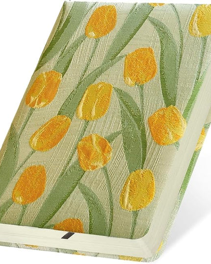 Small Journal for Women, Floral Notebook, B6, 5x7, Ruled Notebook & Blank Sketchbook, Embroidered Journal, Hardcover, Lay Flat, Personal Writing Journal for Women, Cute Journal, Tulip Flower