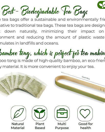 FreshDrinkUS, Premium 75 Tea Bags Tulsi Moringa Lemongrass, 100% Natural & Pure from Tulsi Holy Basil Leaves, Moringa & Lemongrass. Made with Natural Material Tea Bags. No Sugar, No Caffeine, Vegan.