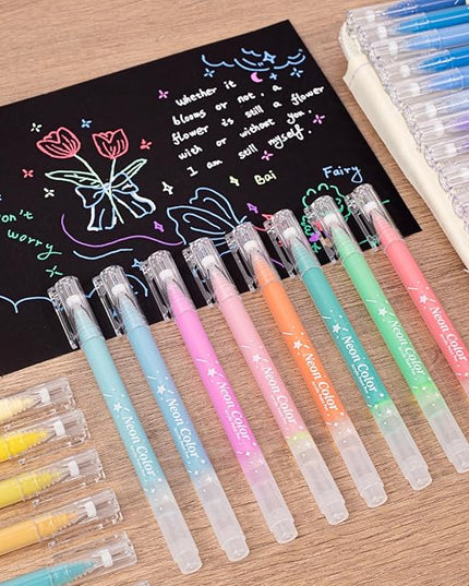 SASPOO Acrylic Gel Pens for Drawing,Colors Gel Paint Pens Ultra Fine ST Point 1.0, Set of Acrylic Marker Pens Color Ink for Journaling, Crafts Art Supplies (36)