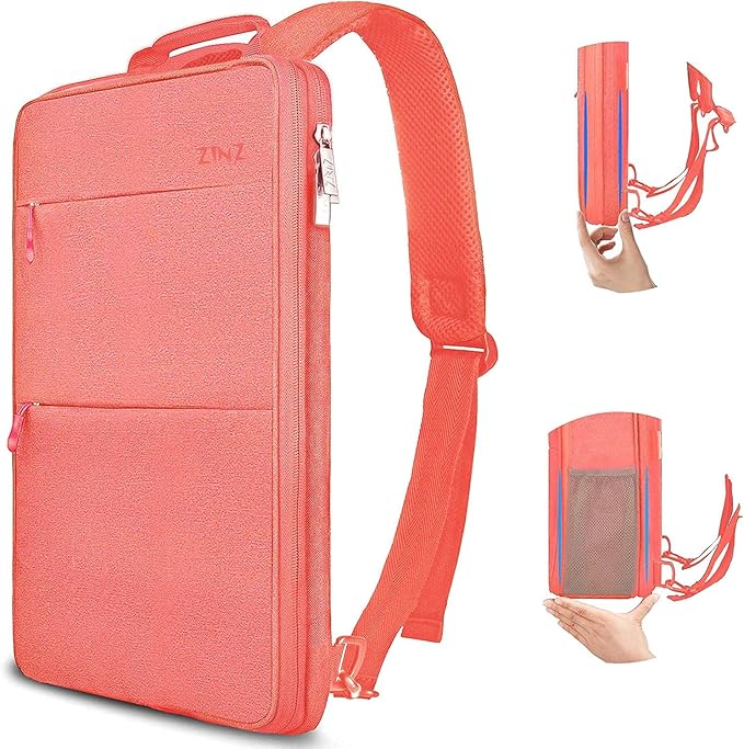 ZINZ Slim & Expandable Laptop Backpack 15 15.6 16 Inch Sleeve, Spill-Resistant Notebooks Bag Case for Most 14-16 Inch MacBooks Surface-Books Dell HP Asus Computers,P01K01