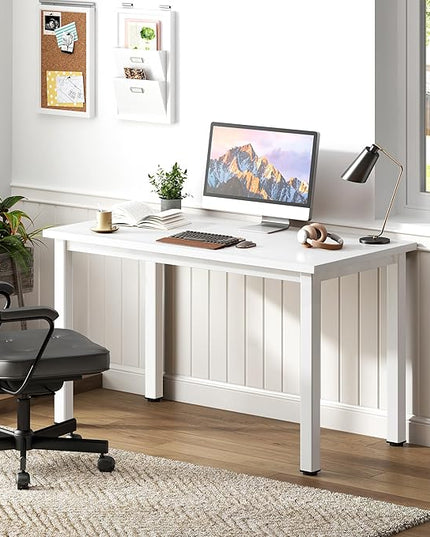 Need Small Desk, 39.4 inches Sturdy Writing Desk for Small Spaces, Small Computer Desk Teens Desk Study Table Laptop Desk Home Ofice Desk, White