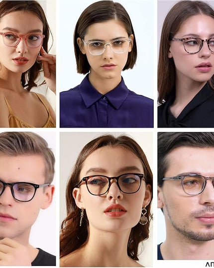 ANDWOOD Blue Light Blocking Glasses Women Men Computer Small Face Clear Bluelight Blocker Eyeglasses Frame