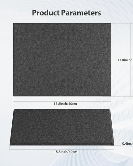 12 Pack Acoustic Panels Self Adhesive Sound Proof Foam, High Density Sound Acoustic Panel, 16X12X0.4 Inch 4:3 Rectangle Panels in Home, Office, Reccording Room, Studio,and more(Black)
