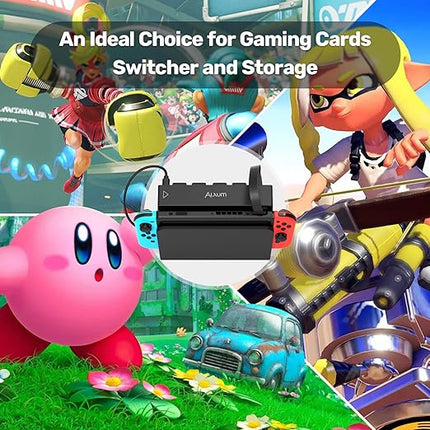 Switch Game Card Reader - 8 In 1 Switch Game Card Holder for Nintendo Switch/Switch OLED Console, Switch Multi Game Reader Switcher Quick Identification(4 For Game+4 For Storage)