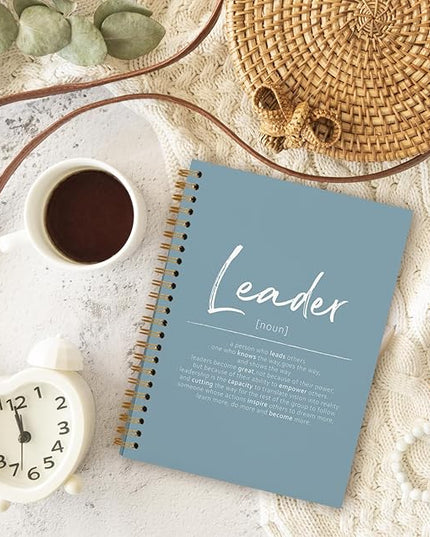 OXW Blue Meeting Notebooks for Work, Leadership Gifts Office Work Notebook Journal for Writing Note Taking, Thank You Gifts for Women Men Leader Mentor Boss Manager Principal, 5.5"x8.3"