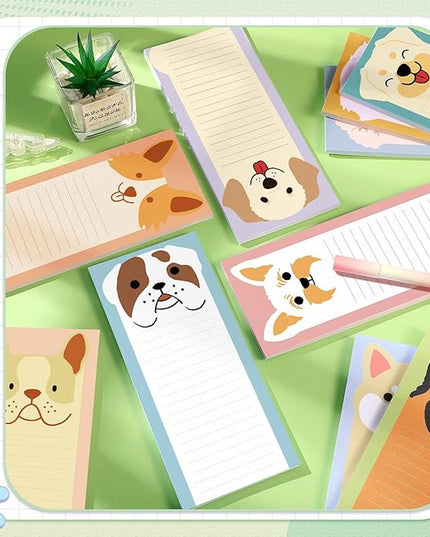 Censen 10 Pack 500 Sheets To Do List Notes Daily Checklist Notepads with 50 Sheets Each Undated Color Memo Pad Block Shopping List Pad Weekly Plan Notepad Organizer Planners(Dog Pattern,Lined)