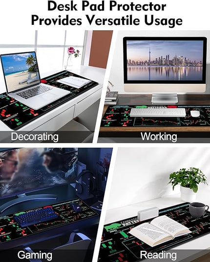 Galdas Gaming Mouse Pad XXL XL Large Long Extended Big Mousepad Non-Slip Rubber Keyboard Mouse Pad with Stitched Edges for Laptop Home Office (31.5x11.8x0.08 Inch) … (Trend)