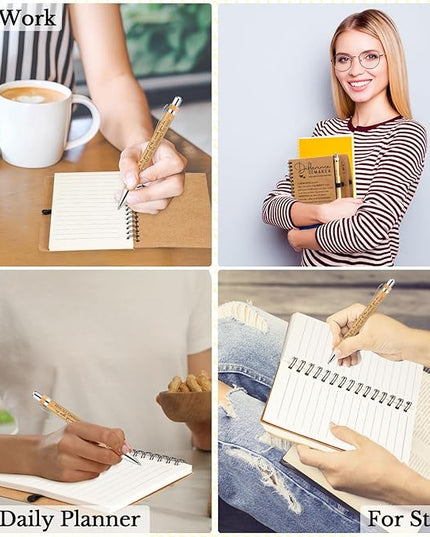 Jetec Inspirational Notebooks Bulk Spiral Notebook with Sticky Notepad Motivational Pens Valentines Day Gifts for for Employee Coworker Nurse Staff Teacher Nurse Volunteer(50 Sets,Difference Maker)