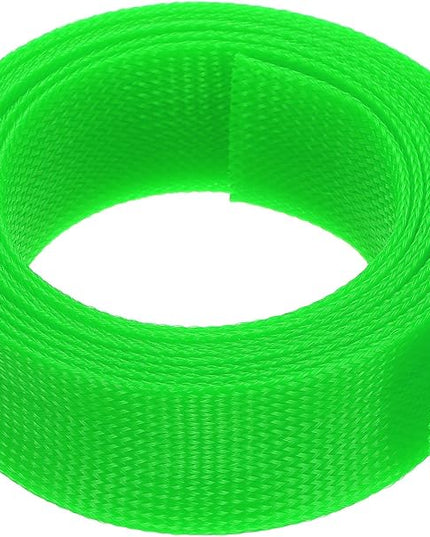 uxcell Expandable Sleeving,2 3/4-inch 10ft Cable Sleeve, Green