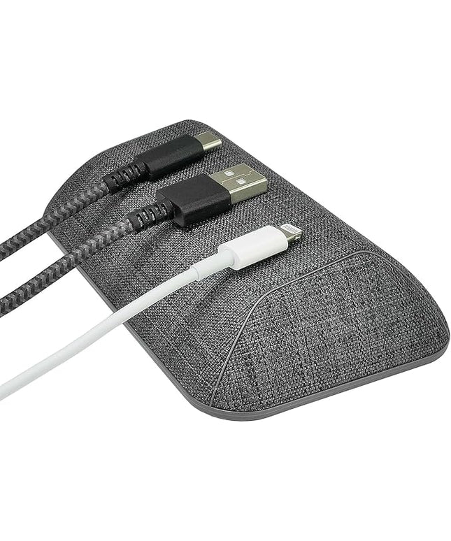 Smartish® Magnetic Cord Holder - Bigger Cable Wrangler Stocking Stuffer Organizer with Magnet Clips for Charger Management on Desktop, Nightstand - Holds 6+ Cables - No. 2 Pencil Gray