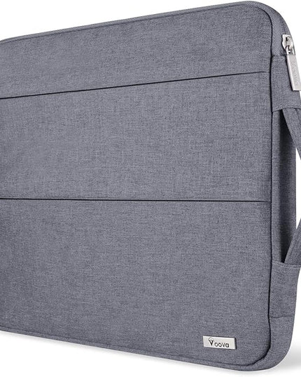 Voova 15.6 16 Inch Laptop Sleeve Case Compatible with MacBook Pro 16 M1/M2/M3/M4 Max 2019-2025, 15.6-16” Hp Lenovo Acer Asus, Waterproof Slim Computer Bag Cover with Handle, Grey