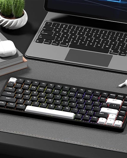 XVX Low Profile Black Keycaps, Double Shot PBT Keycap Sets, WOB Keyboard Keycaps Compatiability for 60% 75% 80% 85% 100% MX Switches Mechanical Keyboard- Only Key caps