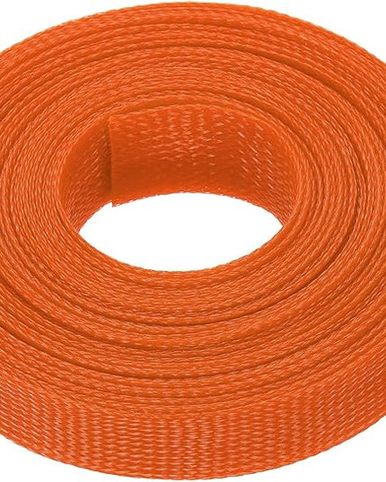 uxcell Expandable Sleeving, 1 1/4-inch 25ft Cable Sleeve, Orange