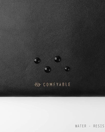 Comfyable Leather Laptop Sleeve Compatible with 16 Inch MacBook Pro M4 2024 & 15 Inch MacBook Air M4 M3 M2 2025, Black