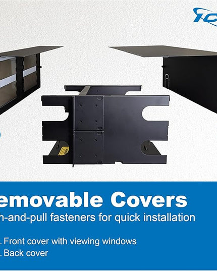 ICC 4U Fiber Optic Rack Mount Enclosure - 12 Slots for LGX Compatible Adapter Panels or Cassettes, Supports up to 288 Fibers, Fits 19-Inch Racks, Secure Fiber Management Solution, ICFORET4RM