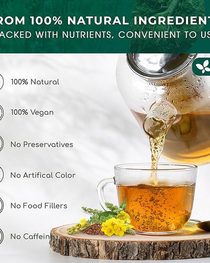 FreshDrinkUS, StrongerLungs 75 Tea Bags - Mullein Leaf, Ginseng, Elderberry, Ginger & Thyme - Supports Lung Cleanse, Congestion Relief & Mucus Detox - Caffeine-Free & All-Natural