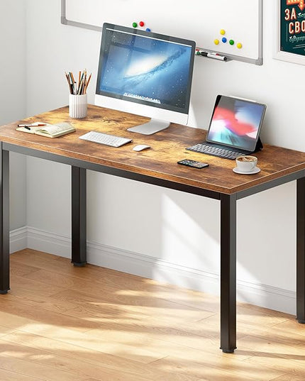 DlandHome 47inches Computer Desk Home Office Table Writing Desk Study Table Gaming Desk Worstation, Retro