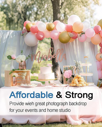 Backdrop Stand, 8x10ft Metal Base Photo Studio Support System, Adjustable Backdrop Frame for Photography, Streaming, Wedding, Projector Screen, Tool Free Setup & Portable Carry Bag