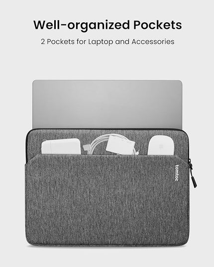 tomtoc Slim Laptop Sleeve for 13.5-14.3 Lenovo, HP, ASUS, Dell, Acer Laptop Notebook, Vivobook/Zenbook 14, Water-Resistant Protective Case for 13.8 Inch Surface