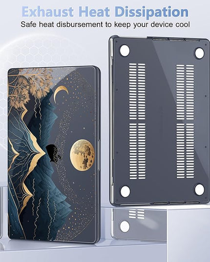 May Chen Case for MacBook Pro 14 inch, Models A2442 A2779 A2918 A2992 A3401 A3185 A3112 A3434, M1 M2 M3 M4 M5 Chip (2021-2025 Release), Plastic Hard Shell Case with Keyboard Cover, Starry Mountain
