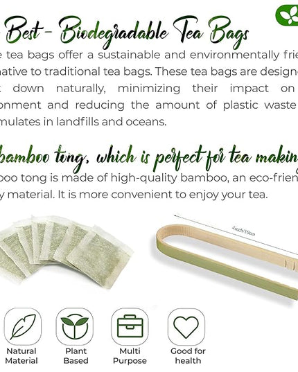 FreshDrinkUS, Premium 40 Papaya Leaf Tea Bags, 100% Natural & Pure. Loose Leaf Papaya Herbal Tea. Made with Natural Material Tea Bags. No Sugar, No Caffeine, No Gluten, Vegan.