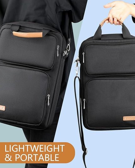 13.3-14 Inch Laptop Sleeve Bag, Laptop Bag for 14'' MacBook Pro M4 2024,14'' MacBook Pro M3&M2&M1 2023/2021, 13.6/13'' New MacBook Air M3/M2 2024/2022,Tab S8 Ultra 14.6",with Shoulder Strap(Black)