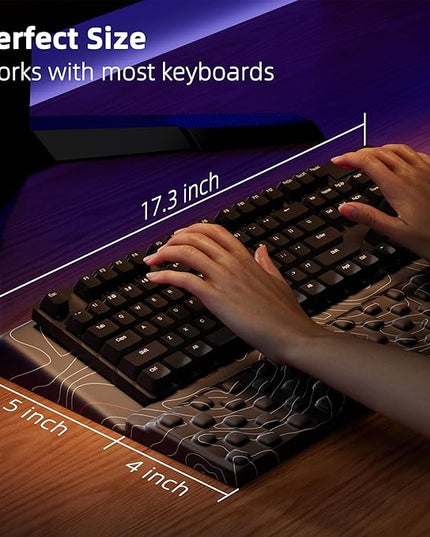 Ospelelf Tilt Keyboard Stand with Wrist Rest, Comfy Ergonomic Keyboard Riser Holder for Office Home