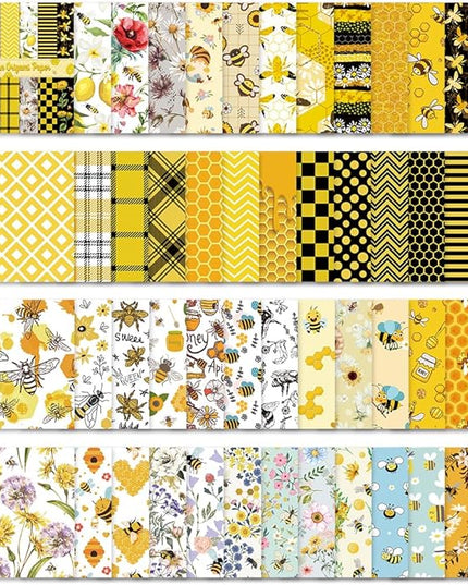 Square Origami Paper 6x6 Double Sided 50 Sheets 50 Colors 70GSM Origami Kit Japanese Chiyo Easy Fold Arts Crafts DIY Handwork Bee