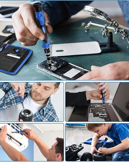 STREBITO Electronics Precision Screwdriver Sets 142-Piece with 120 Bits Magnetic Repair Tool Kit for iPhone, MacBook, Computer, Laptop, PC, Tablet, PS4, Xbox, Nintendo, Game Console