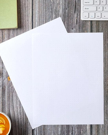 Sabary 400 Sheets Dot Cross Grid Graph Paper 8.5 x 11 Inches Letter Size Grid Paper Unpunched Refills Graph Paper Large Grid for Planning Bullet Journaling Thick Paper Smooth, White (Trendy Style)