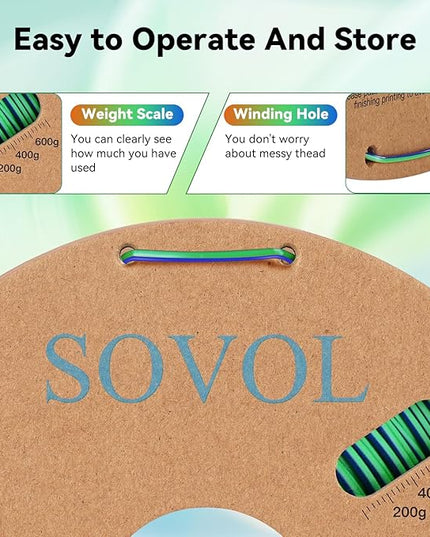 Sovol PLA Filament Silk Tri Color Co-Extrusion 1.75mm, 3D Printer Filament 1kg/ 2.2lbs, Shiny Silk Blue Green Orange 3 in 1 Coextrusion PLA Material +/-0.03mm