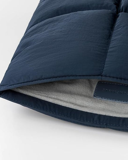 Comfyable Puffy Laptop Sleeve 13 Inch 14 Inch, Quilted Puffer Laptop Carrying Case, Pillow Case Compatible with MacBook Air M4 2025 M3 M2 M1, MacBook Pro M5 M4 Pro/Max, Dark Blue