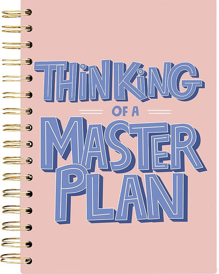 Graphique Hardbound Spiral Journal | Master Plan Design | Premium Paper | Notebook | Diary | Lists | Record Month and Date | Great Gift | 160 Ruled Pages | 6.25” x 8.25”