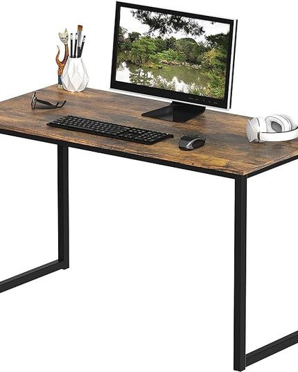 SHW Mission 40-Inch Home Office Computer Desk, Rustic Brown